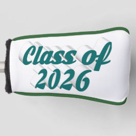 Class of 2026 green text  graduation  golf headcover