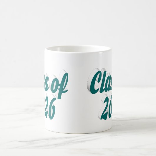 Class of 2026 green text graduation kaffeetasse (Mittel)