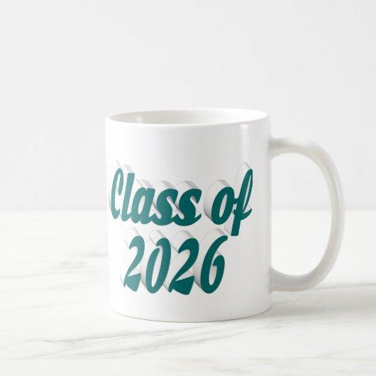 Class of 2026 green text graduation kaffeetasse (Rechts)