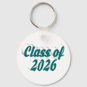Class of 2026 green text  graduation  schlüsselanhänger (Rückseite)
