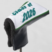 Class of 2026 green typography graduation  golf headcover (3/4 Vorderseite)