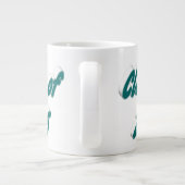 Class of 2026 green typography graduation Jumbo-Tasse (Rückseite)