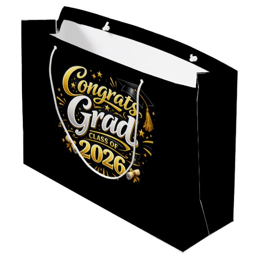 Class of 2026 große geschenktüte (Rückseite Schrägansicht)