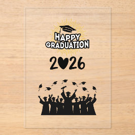 Class of 2026 Happy Graduation - Minimalist  Acryleinladungen