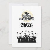Class of 2026 Happy Graduation - Minimalist  Einladung (Vorderseite)