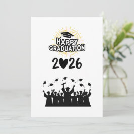 Class of 2026 Happy Graduation - Minimalist  Einladung