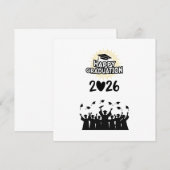 Class of 2026 Happy Graduation - Minimalist  Einladung (Vorne/Hinten)
