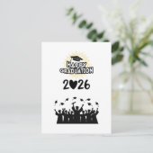 Class of 2026 Happy Graduation - Minimalist  Postkarte (Stehend Vorderseite)