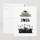 Class of 2026 Happy Graduation - Minimalist  Postkarte (Vorne/Hinten)