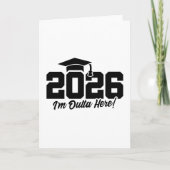 Class of 2026 I’m Outta Here Graduation Quote Karte (Vorderseite)