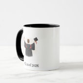Class of 2026 Illustrated Graduation Mug Tasse (Vorderseite Links)