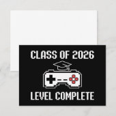 Class Of 2026 Level Complete Gaming Graduation Ankündigung (Vorne/Hinten)