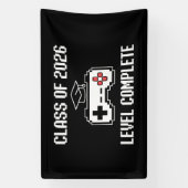 Class Of 2026 Level Complete Gaming Graduation Banner (Vertikal)