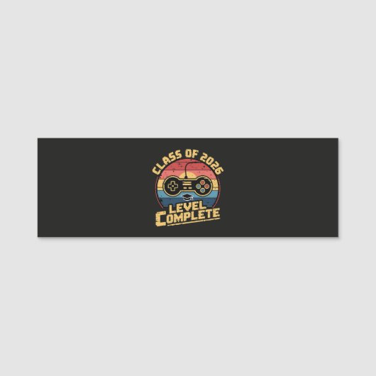 Class Of 2026 Level Complete Namensschild (Vorderseite)