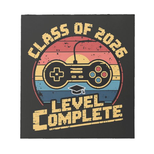 Class Of 2026 Level Complete Notizblock (Vorderseite)