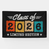 Class of 2026 Limited Edition Vintage Graduation Banner (Horizontal)