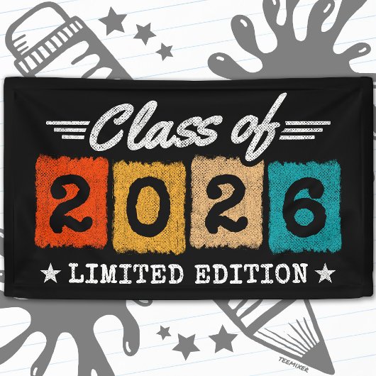 Class of 2026 Limited Edition Vintage Graduation Banner