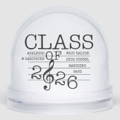 Class of 2026 Marching Band Graduate Inspirational Schneekugeln (Vorderseite)