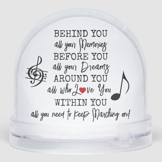 Class of 2026 Marching Band Graduate Inspirational Schneekugeln (Rückseite)