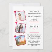 Class of 2026 Modern Photo Graduation Invitation Einladung (Rückseite)