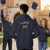 Class of 2026 Navy Embroidered Graduation  Hoodie