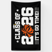 Class of 2026 Orange Cheer Graduation It’s Go Time Banner (Vertikal)