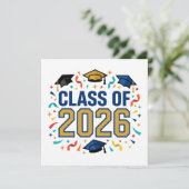 Class of 2026 Party Einladung (Stehend Vorderseite)