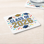 Class of 2026 Party Rechteckiger Pappuntersetzer (angewinkelt)