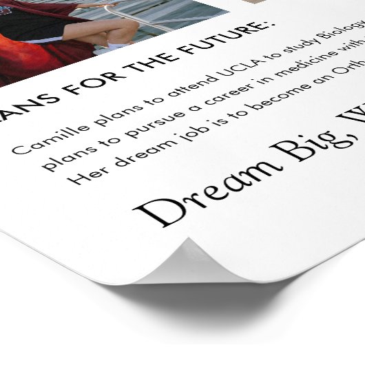 Class of 2026 Photo Collage Memory Poster (Ecke)