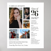 Class of 2026 Photo Collage Memory Poster (Vorne)