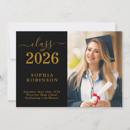 Class of 2026 Photo Graduation Announcement Einladung
