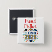 Class of 2026 Proud Mother Button (Vorne & Hinten)