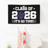 Class of 2026 Purple Cheer Graduation It’s Go Time Banner (Insitu)