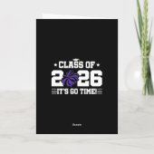 Class of 2026 Purple Cheer Graduation It’s Go Time Karte (Rückseite)