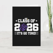 Class of 2026 Purple Cheer Graduation It’s Go Time Karte (Vorderseite)