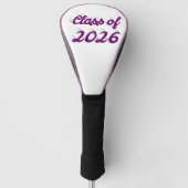 Class of 2026 purple script graduation  golf headcover (Vorderseite)