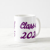 Class of 2026 purple script graduation  kaffeetasse (VorderseiteRechts)