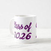 Class of 2026 purple script graduation  kaffeetasse (Vorderseite Links)