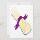 Class of 2026 purple script graduation photo einladung (Rückseite)