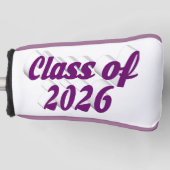 Class of 2026 purple text graduation  golf headcover (Vorderseite)
