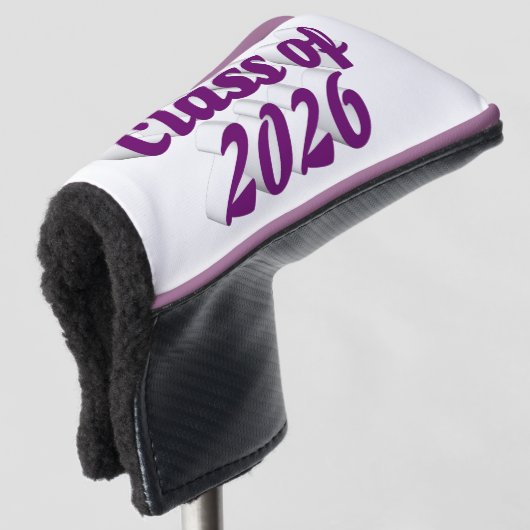 Class of 2026 purple text graduation  golf headcover (3/4 Vorderseite)