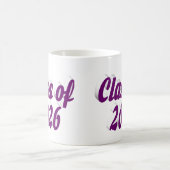 Class of 2026 purple text graduation kaffeetasse (Mittel)