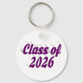 Class of 2026 purple text  graduation  schlüsselanhänger (Vorderseite)