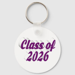 Class of 2026 purple text  graduation  schlüsselanhänger