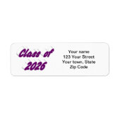 Class of 2026 purple typography  graduation (Vorne)