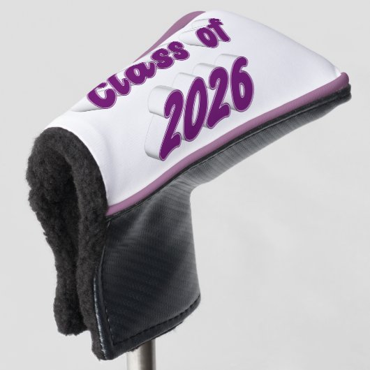 Class of 2026 purple typography graduation  golf headcover (3/4 Vorderseite)