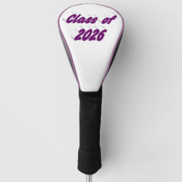 Class of 2026 purple typography graduation  golf headcover