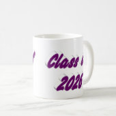 Class of 2026 purple typography graduation kaffeetasse (VorderseiteRechts)