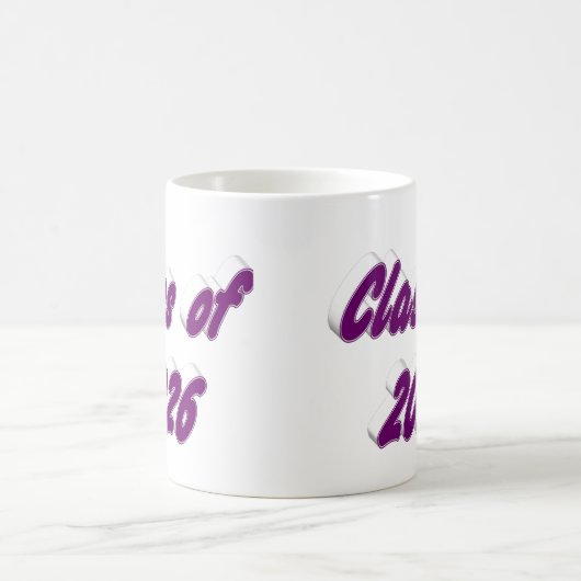 Class of 2026 purple typography graduation kaffeetasse (Mittel)