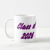 Class of 2026 purple typography graduation kaffeetasse (Links)